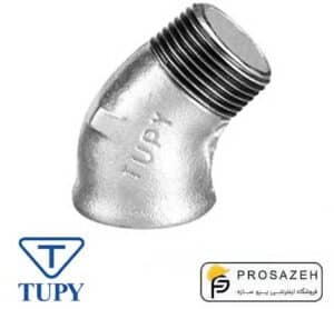 چپقی 45 درجه دنده ای گالوانیزه توپی (TUPY) برزیل