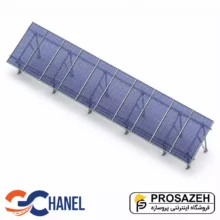 پک سازه (استراکچر ایستاده تک‌ردیفه عمودی طرح مدولار 10 پنل) 720W