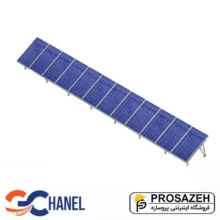 پک سازه (استراکچر ایستاده تک‌ردیفه عمودی طرح مدولار 12 پنل) 720W