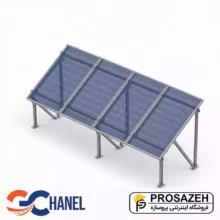 پک سازه (استراکچر ایستاده تک‌ردیفه عمودی طرح مدولار 4 پنل) 620W